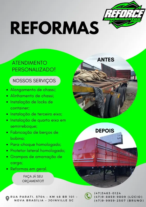 Alongamento de chassis de caminhão