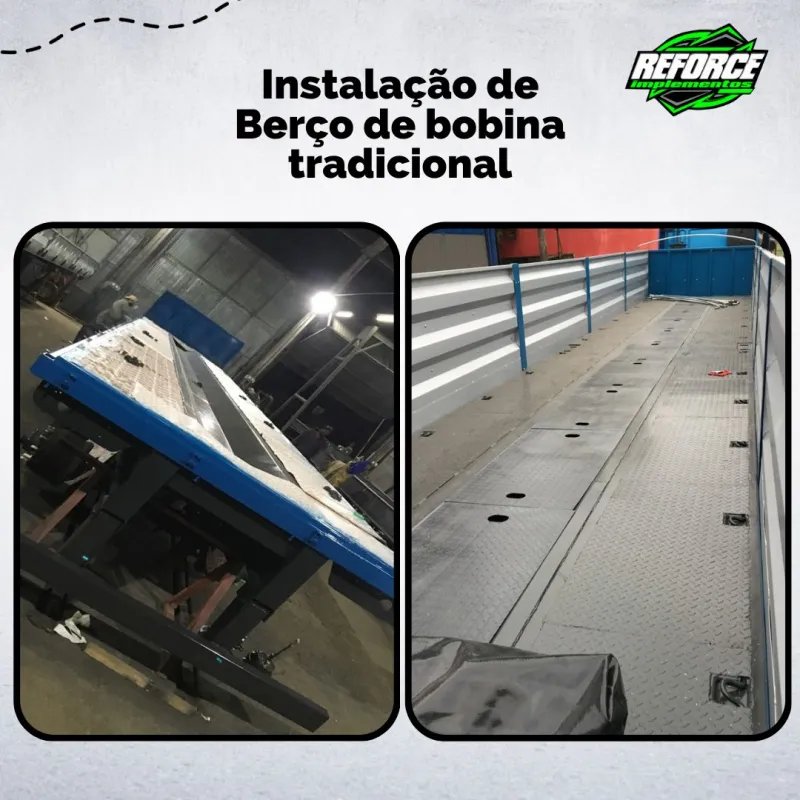 Berço metálico para transporte de bobinas